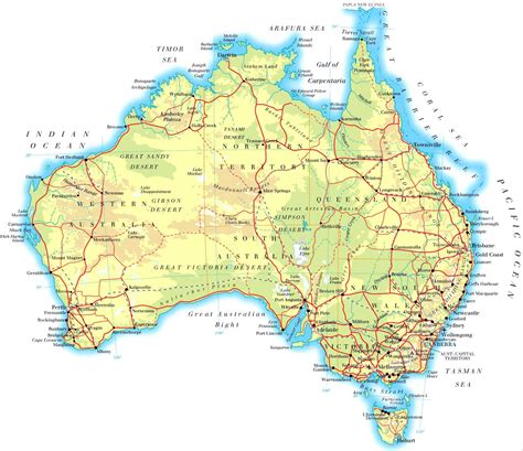 Printable Map Of Australia